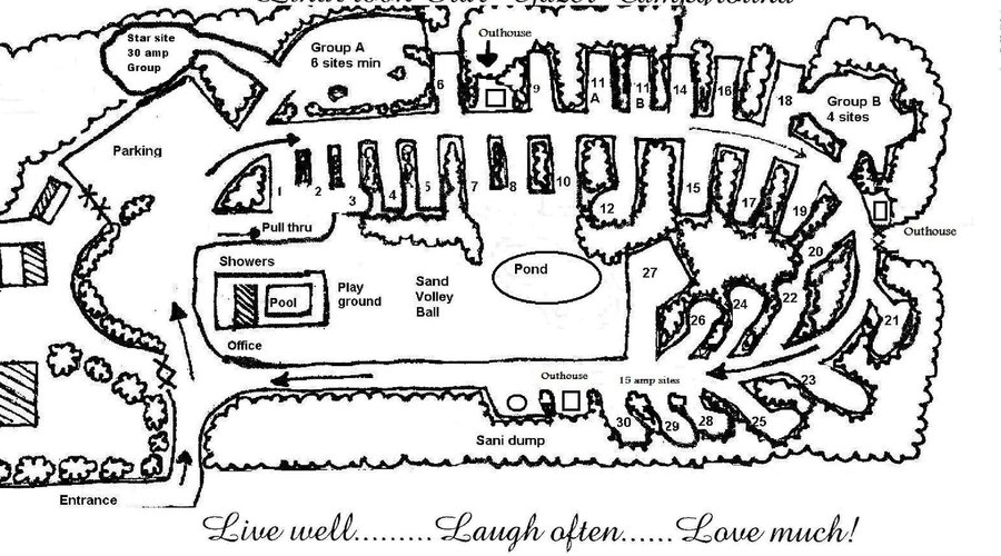 Map of campground