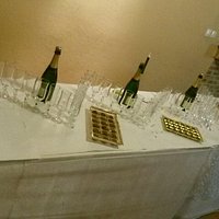 Notre table pour le dessert et le champagne !