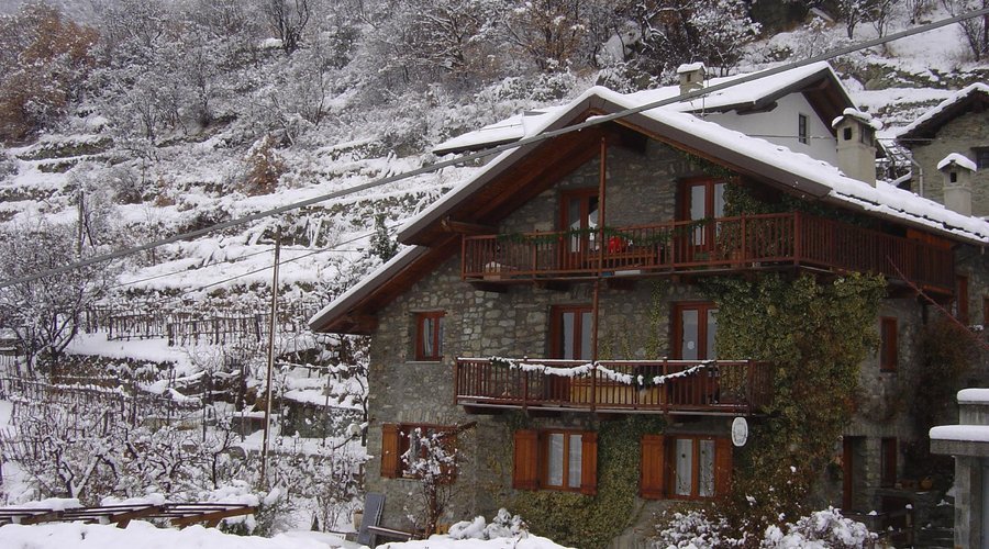 La facciata in inverno