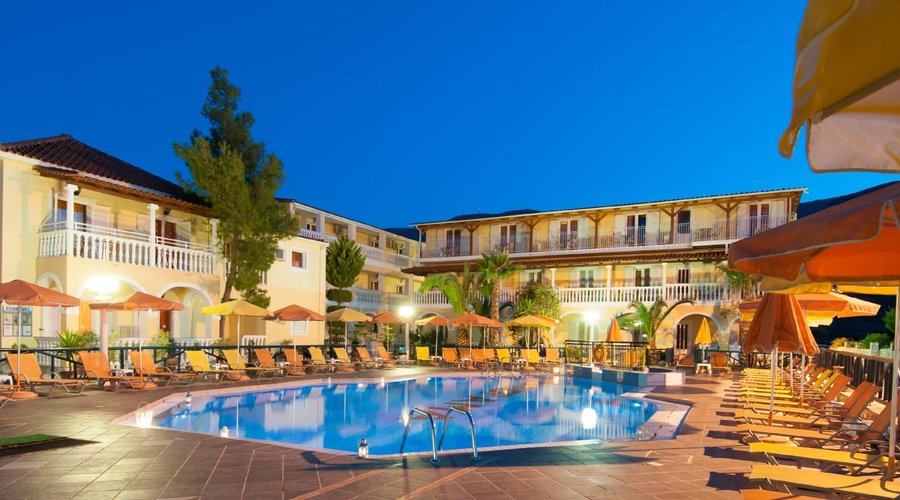 swimming pool by night