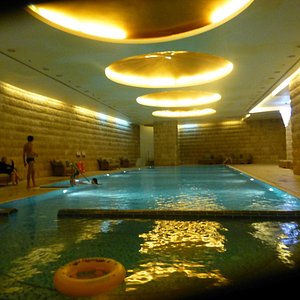 inside pool and hot tub