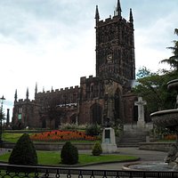 Outside the church