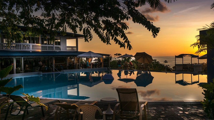 Golden hour at the pool