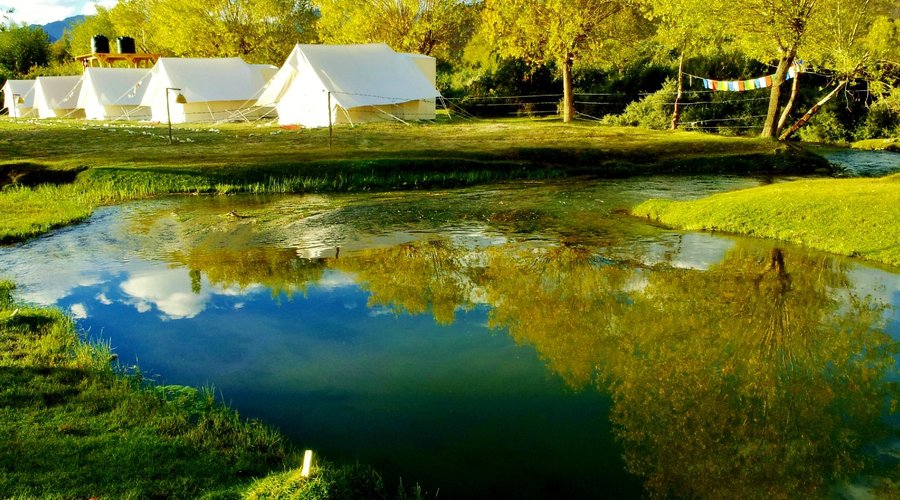 Stream and our camp