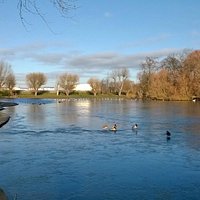 View across the lake to the Velodrome