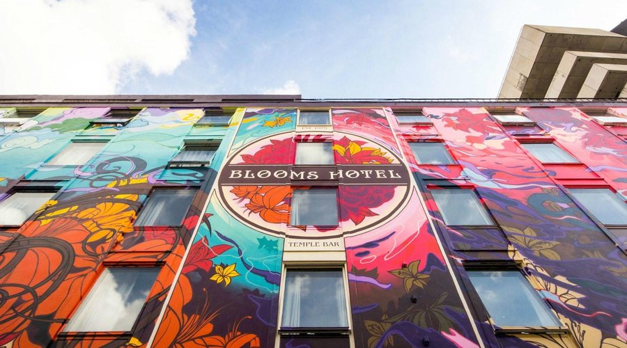Hotel is painted with characters from James Joyce's book Ulysses.