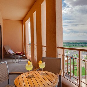 Isleta Resort & Casino in Albuquerque, image may contain: Balcony, Chair, Desk, Handbag