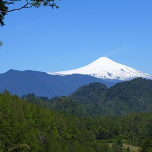 Volcán Villarrica visto desde Kila Tai Tai Lodge