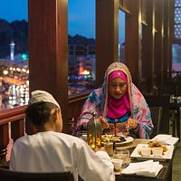 Omani Cuisine by the evening! Overlooking the Muttrah Corniche!