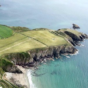 Aerial view of camping fields