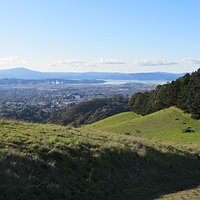 Overlooking nearby Richond with San Francisco Bay and Mt. Tamalpais beyond