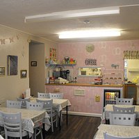 The newly decorated counter area