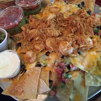 Awesome shrimp & crab nachos!