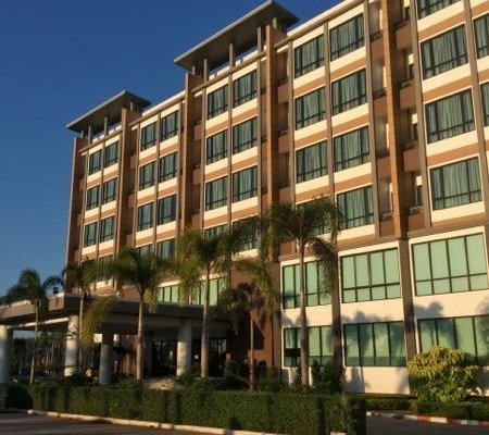 From the front of hotel.