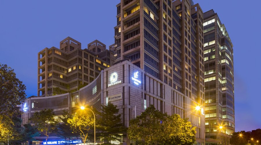 Night view of serviced apartment