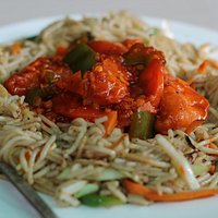 Noodles with fish