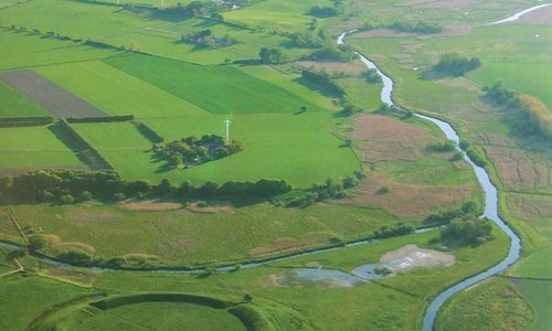 Luftfoto af Trelleborg vikingeborg