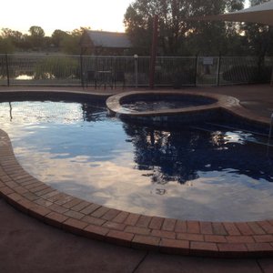 Pool in the evening - can't wait for a morning swim