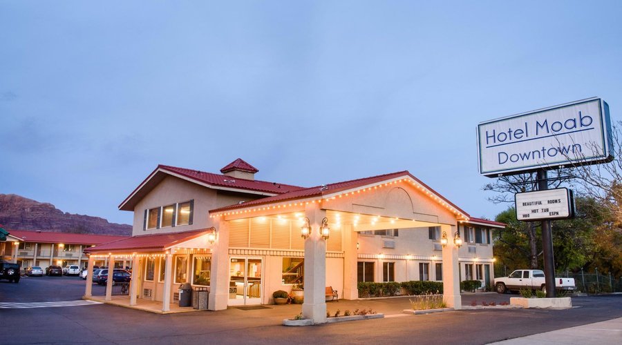 Exterior Entrance at Dusk