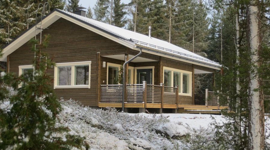 Talvellakin on kiva olla rauhallisella mökillä, Ankkuri vuokramökki Mikkelissä