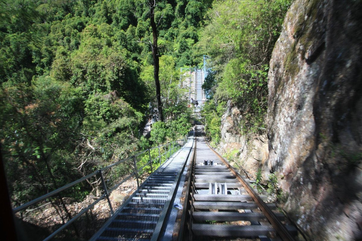 Easier than Giant Steps, but there are still a few steep steps to climb  coming up the Furber Steps – Katoomba, Blue Mountains