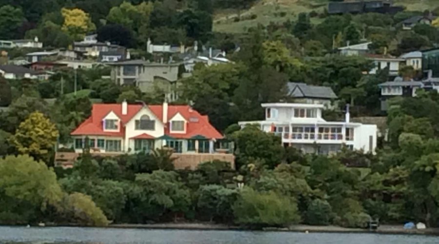 lake view of Lakefront B&B (on right)