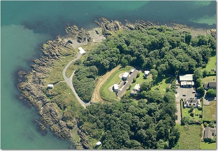 Aerial view of Grey Point Fort