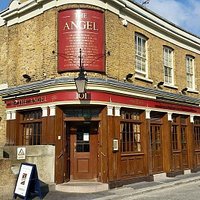 The Angel pub from the street.
