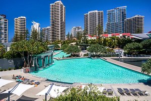 Q1 Resort and Spa in Surfers Paradise, image may contain: City, Pool, Urban, Resort
