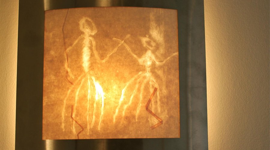 Design lamp in corridor