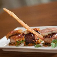 Maple glazed slow roasted pork belly