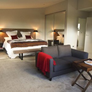 Master bedroom in Courtyard House