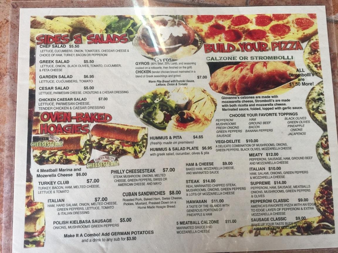 GIOVANNA'S PIZZARIA, Phenix City - Menu, Prices & Restaurant Reviews ...