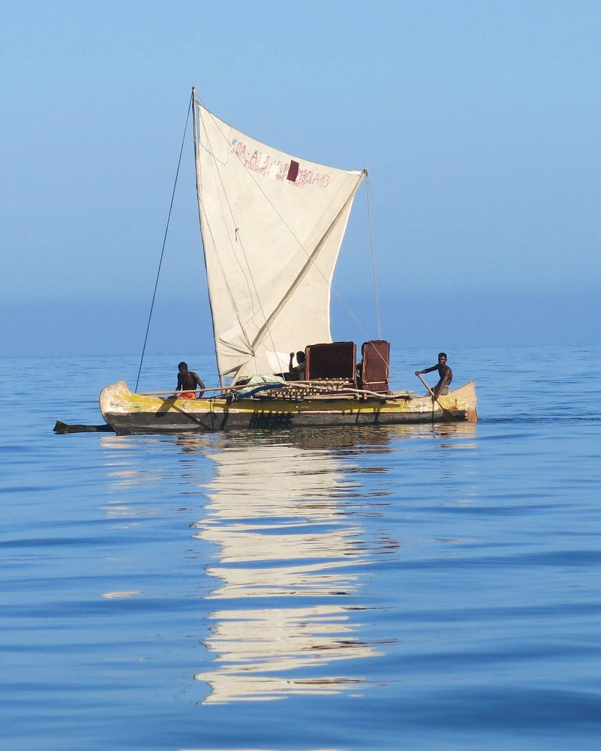 Local people's fishing boat, Anakao, South-West Madagascar…