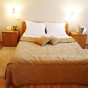 Hotel Kragujevac in Kragujevac, image may contain: Home Decor, Furniture, Plant, Bed