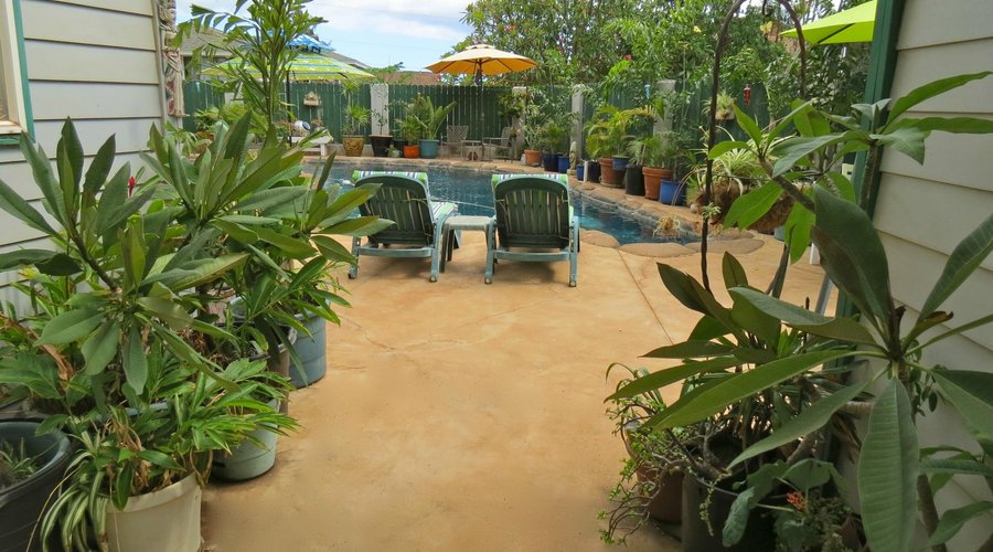 Pool entrance