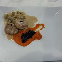 two tiny pieces of pork loin