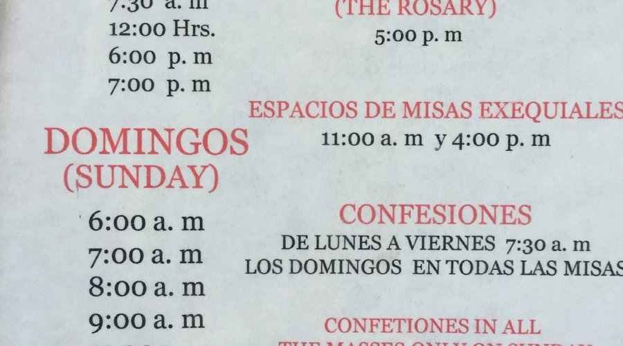 mass times