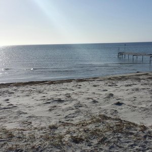 Early spring walk to the beach nearby