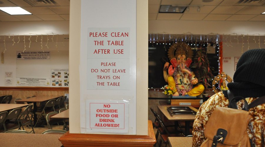 At canteen - a cpation for our Swatch Bharat