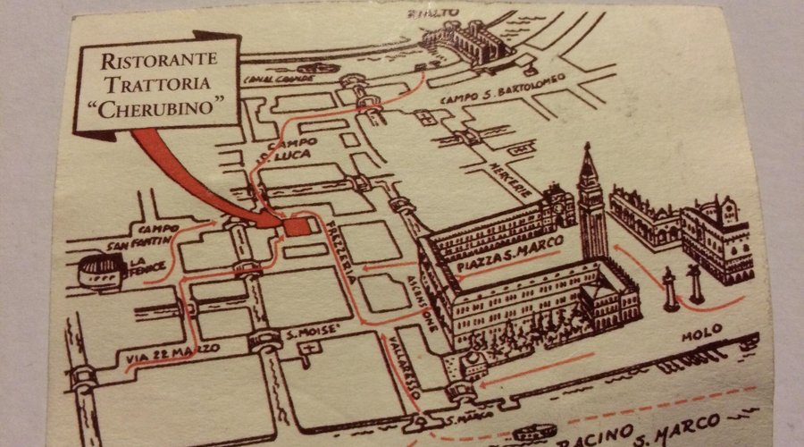Mappa da bigliettino da visita..