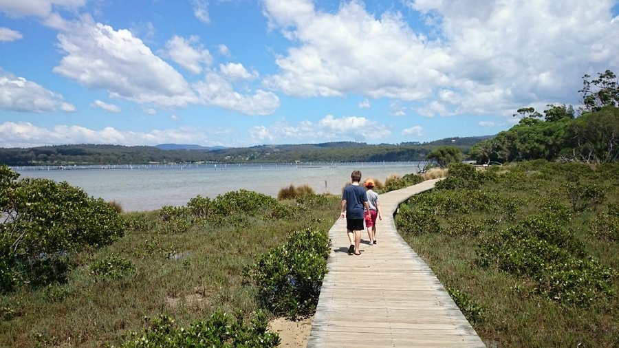 Merimbula boardwalk - walking distance to hotel, very scenic.