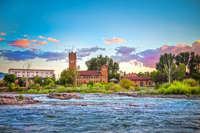 A view of the Clark Fork River through Downtown Missoula