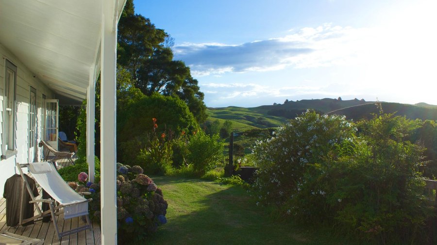 View up the hills