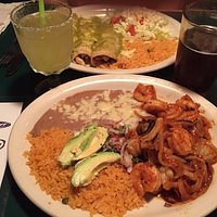 Camarones a la Diabla & Spinach & Chicken Enchiladas