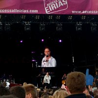 Olly Murs onstage at Eirias Stadium