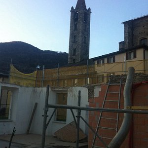 Vista sulla Chiesa,causa lavori ristrutturazione stabile