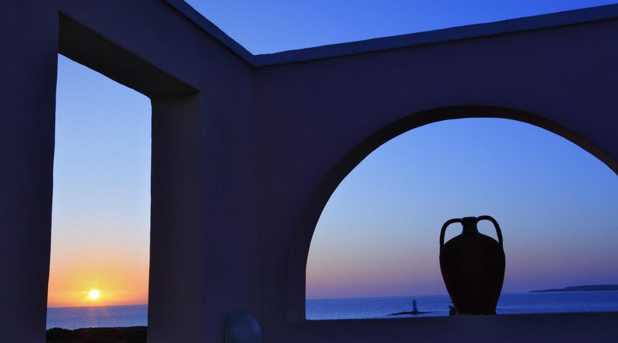 il panorama al tramonto
