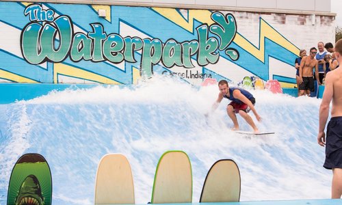 Splashing around at The Waterpark at The Monon Community Center in Carmel.