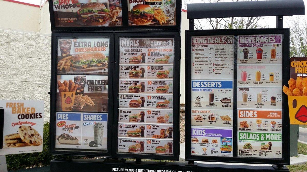 BURGER KING, Wichita - 3500 South Meridian Ave - Menu, Prices ...